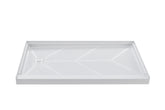 Shower Pan Base Snow White (GTA 6032)- 60"X32"with Left, Right or Center Drain in White